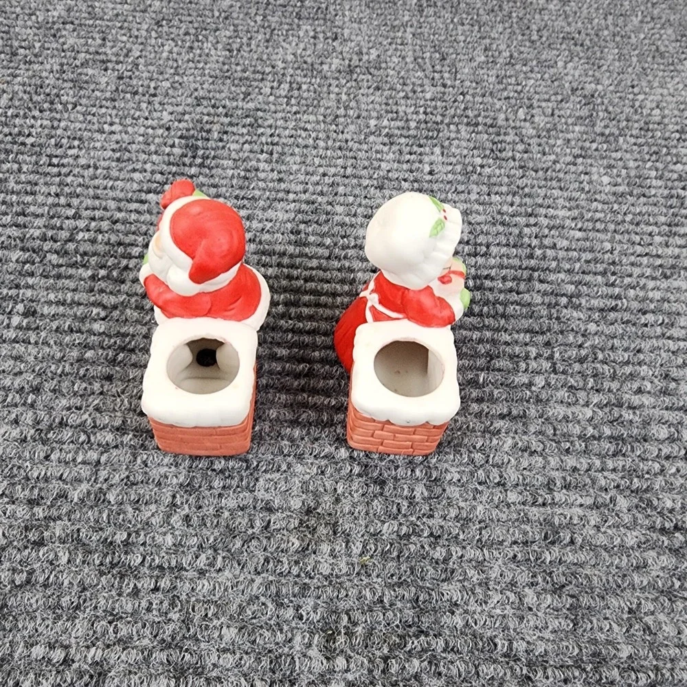 Vintage‎ Santa & Mrs. Claus Taper Candle Holders